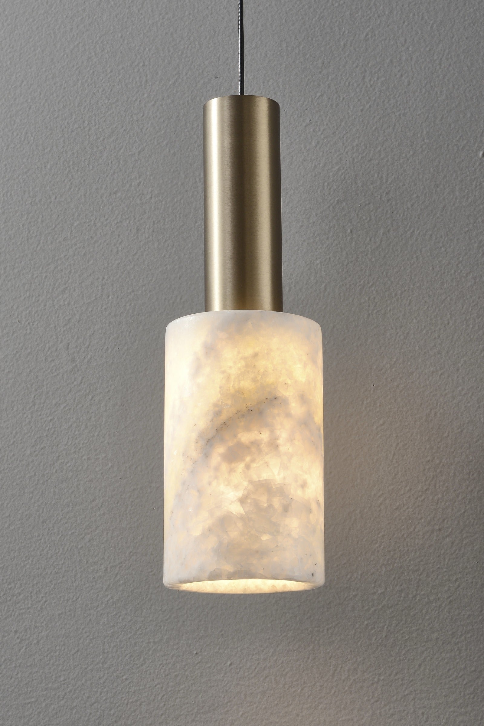 Modern Natural Stone Cylinder Pendant Light - 05 05-real-detail-2
