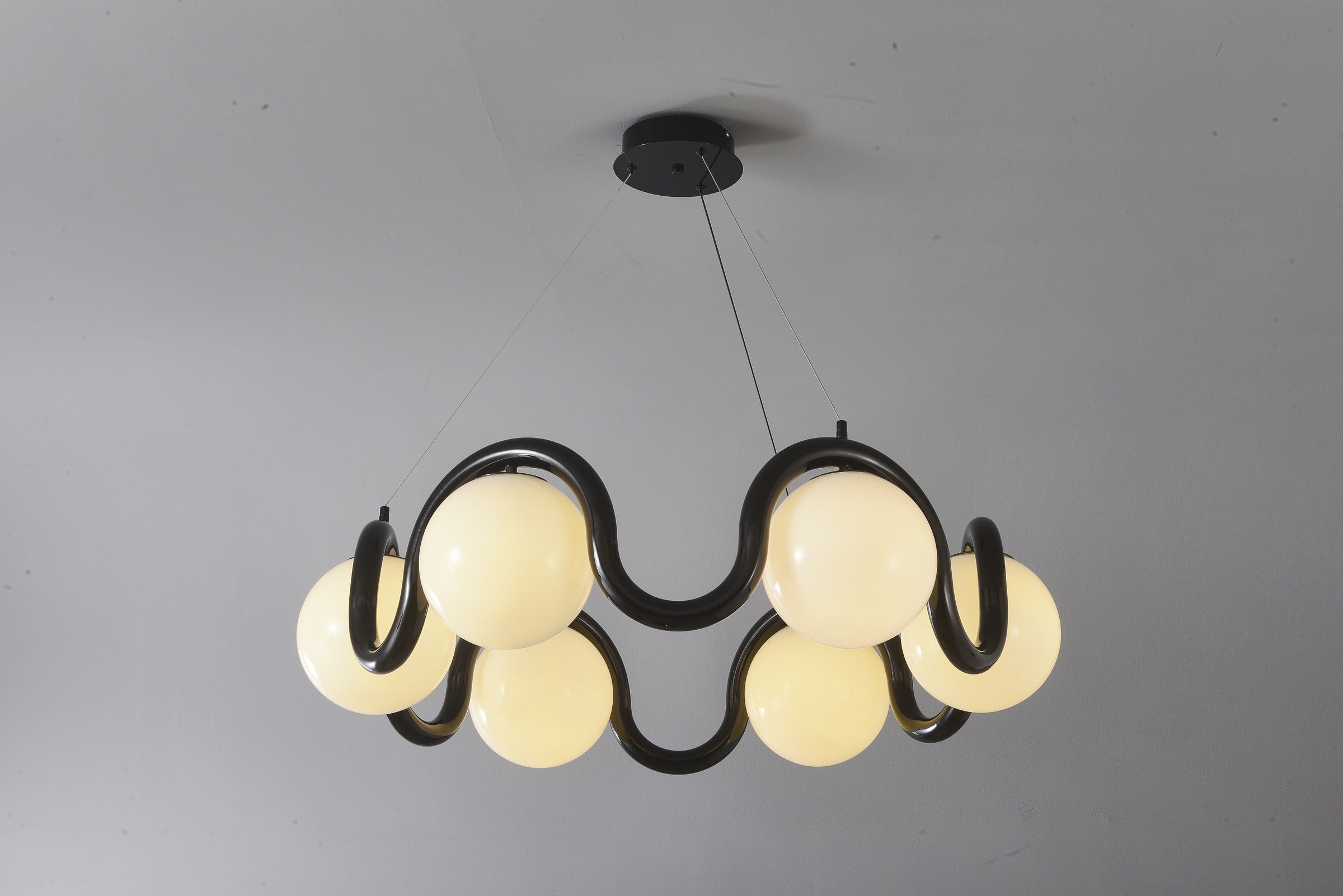 Modern Wave Globe Chandelier - 16 05-real-detail-2