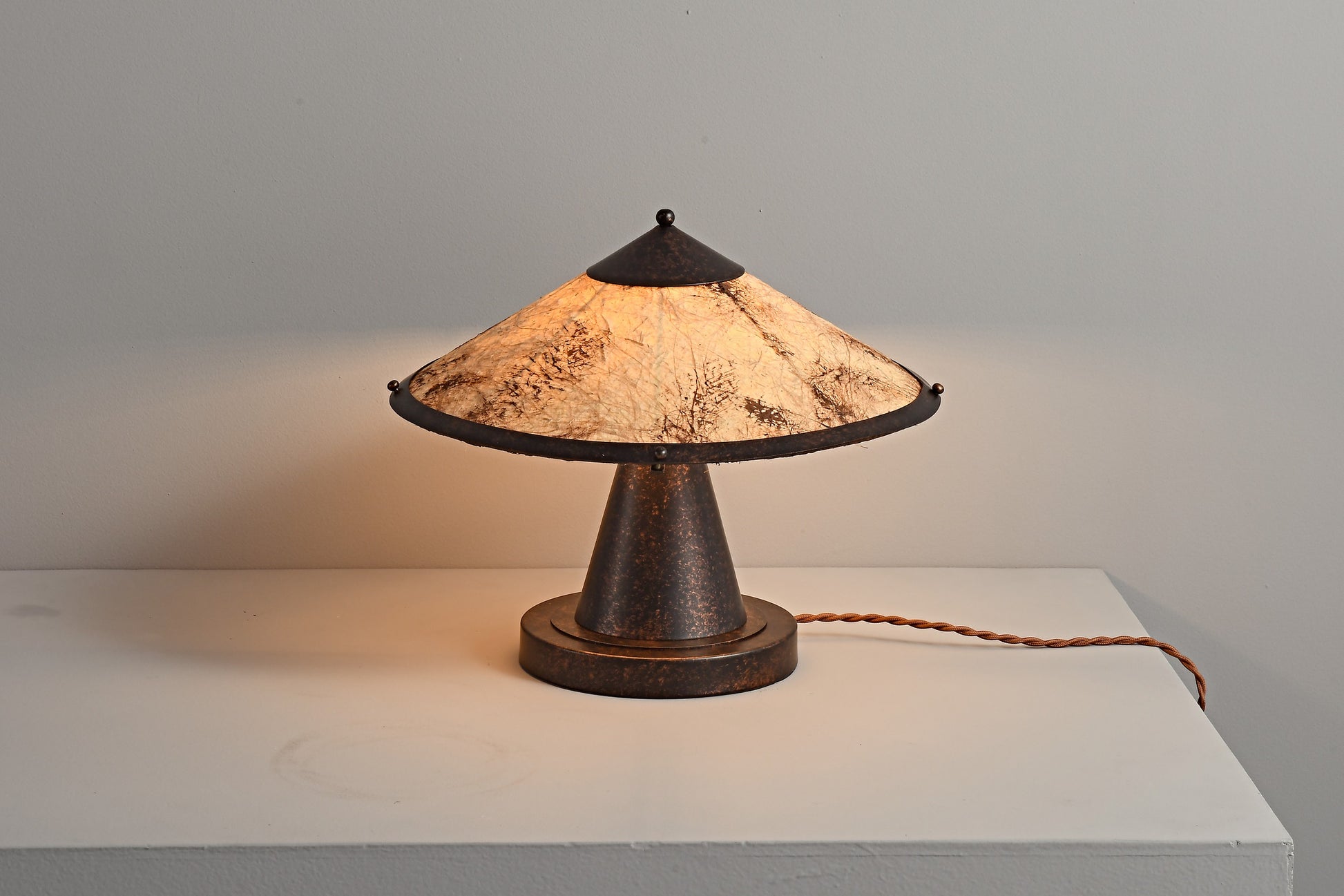 Handcrafted Silk Shade Table Lamp - 16 05-real-detail-2