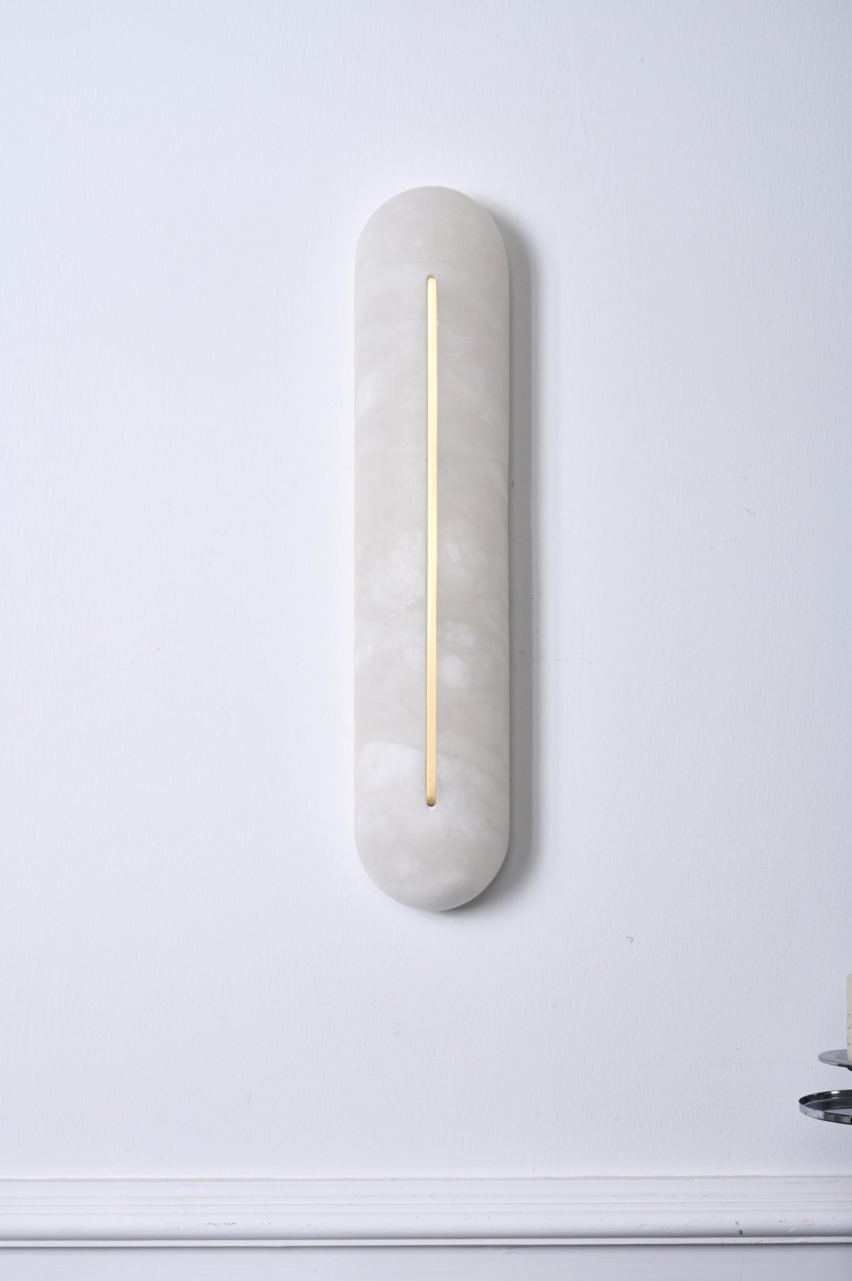Modern Snowflake Alabaster Oval Wall Sconce - 05 05-real-front