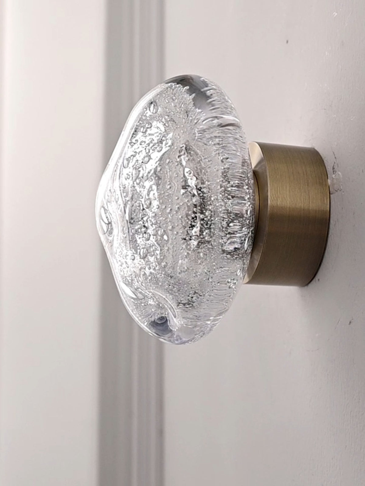 Modern Crystal Glass Globe Wall Sconce - 05 05-real-shot-crystal-glass-globe-wall-sconce-lit