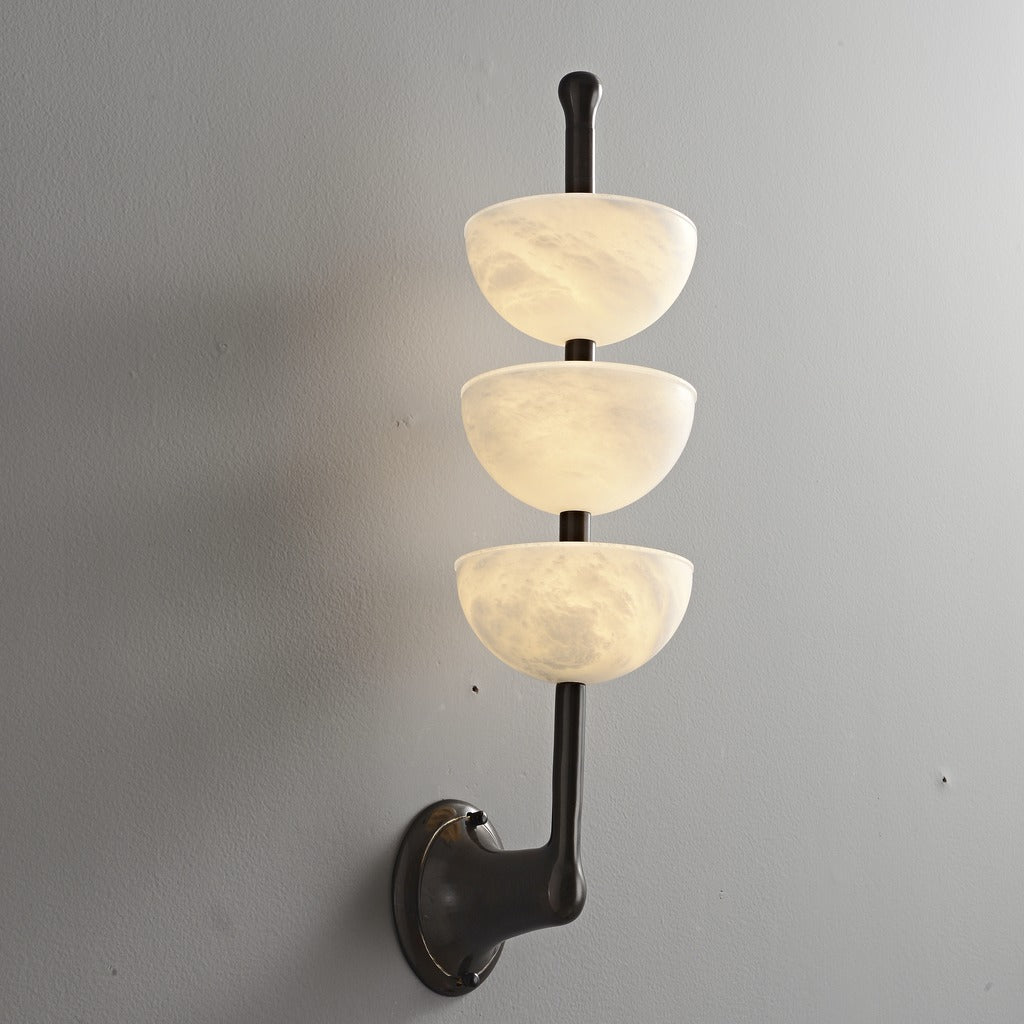 Modern Triple Stone Bowl Wall Sconce - 09 05-real-square-3-27-29