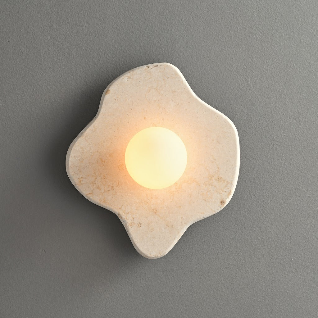 Modern Four-Lobed Stone Wall Sconce - 09 05-real-square-3-5--367