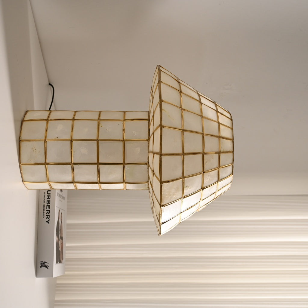 Modern Capiz Shell Mosaic Table Lamp - 19 05-real-square-DSC-4401