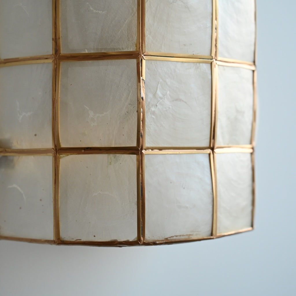 Modern Capiz Shell Mosaic Wall Sconce - 21 05-real-square-DSC-8516