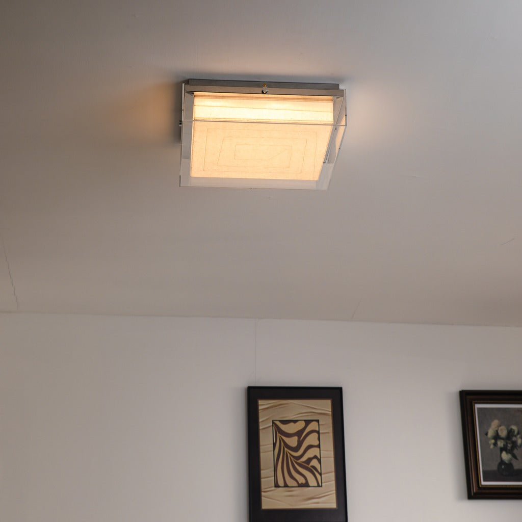 Modern Square Acrylic Wood Ceiling Light - 09 05-real-square-F50A5918