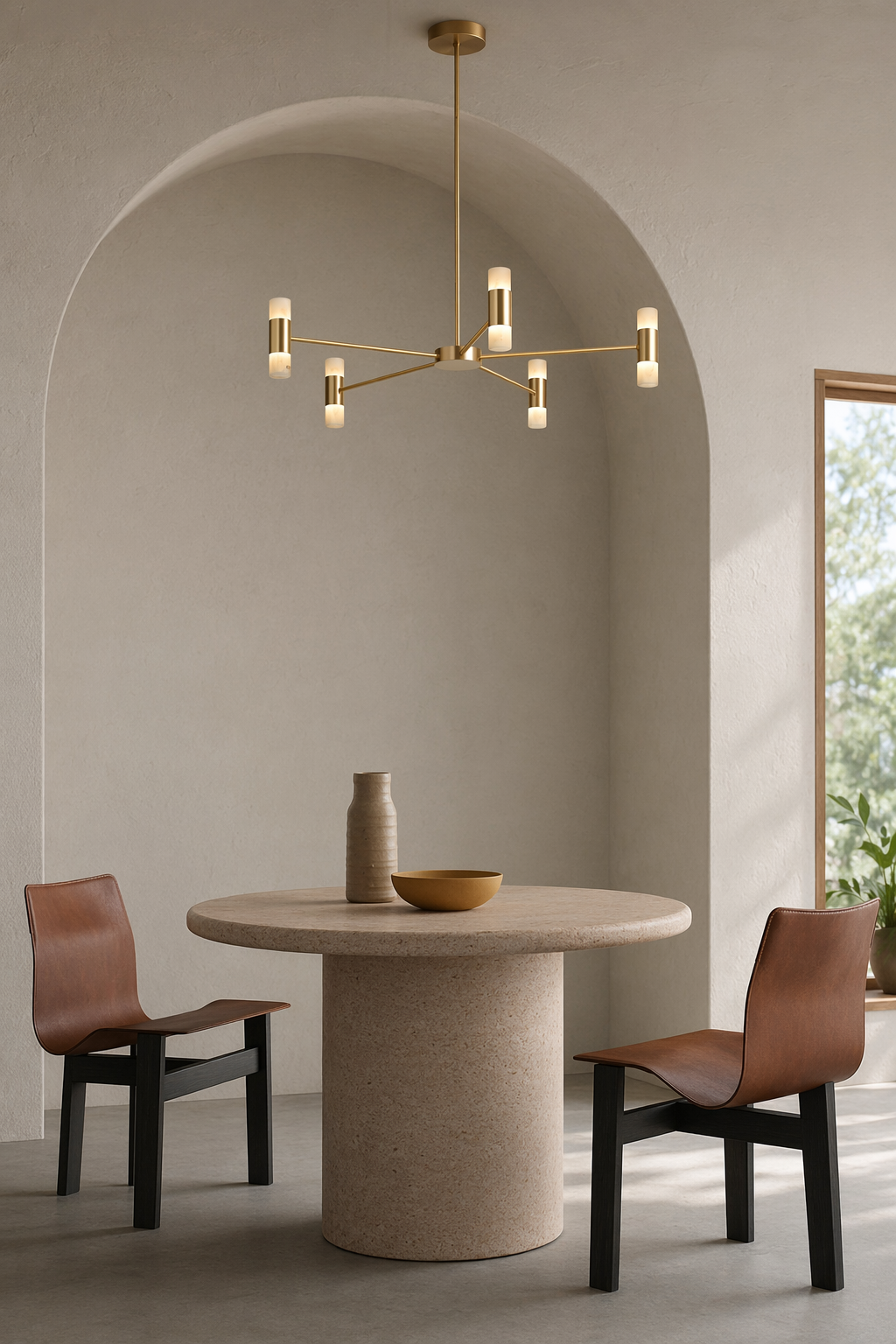 Modern Alabaster Branch Chandelier - generated main 05 05-round-table-scene