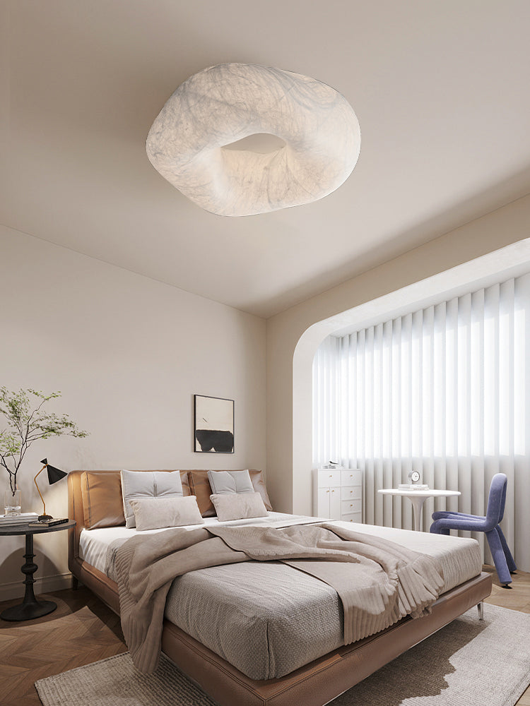 Handmade Mulberry Silk Cloud Ceiling Light in White - 05 05-scene-cloud-ceiling-light-bedroom-alt