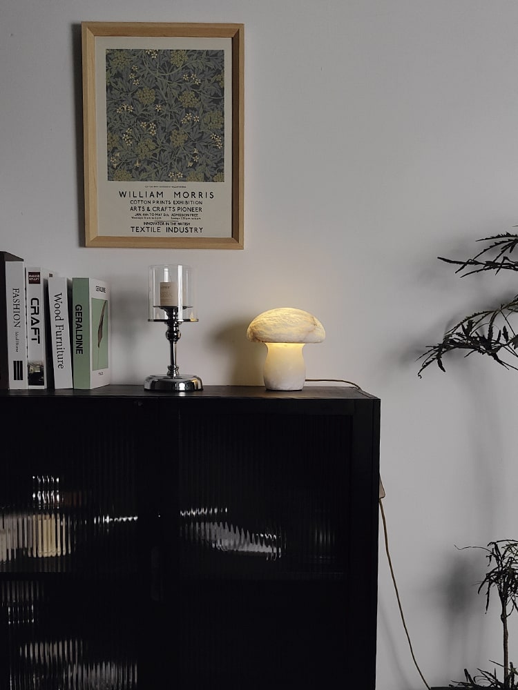 Modern Alabaster Mushroom Table Lamp - 05 05-scene-white--alabaster-mushroom-table-lamp-cabinet