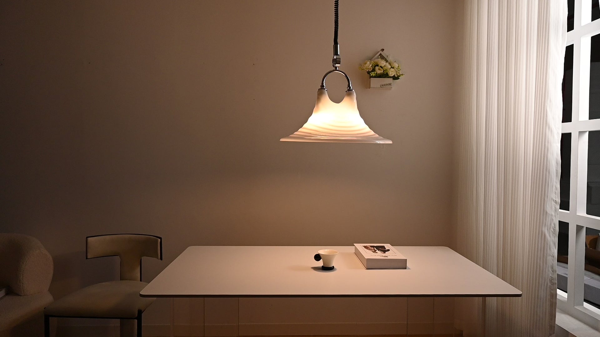Modern Pleated White Pendant Light - 10 05-source-real-5