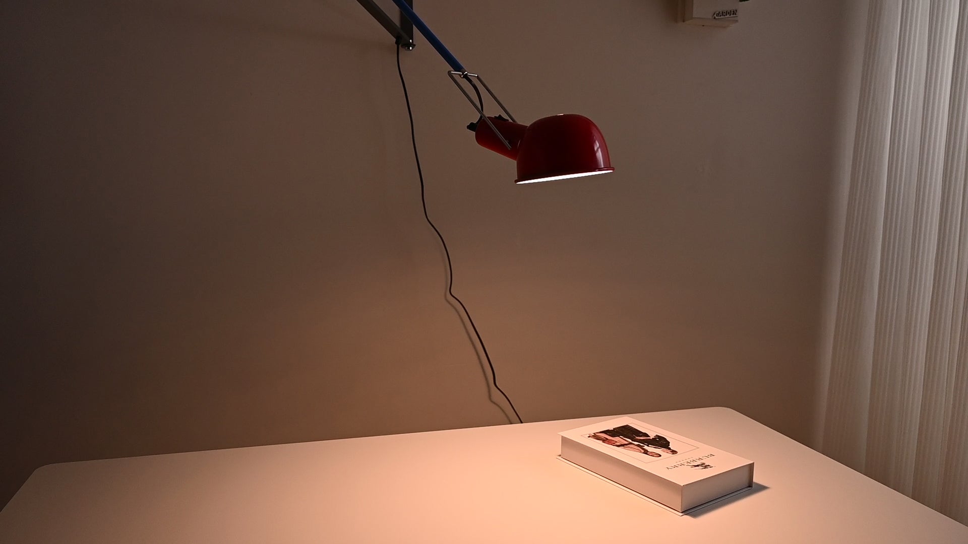 Modern Adjustable Red Wall Task Lamp - 18 05-source-real-night-desk-angle