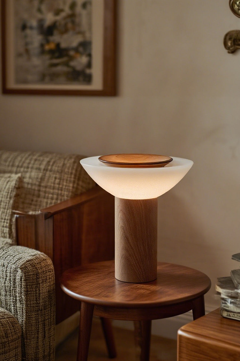 Modern Wood Bowl Table Lamp - 06 05-source-scene-5