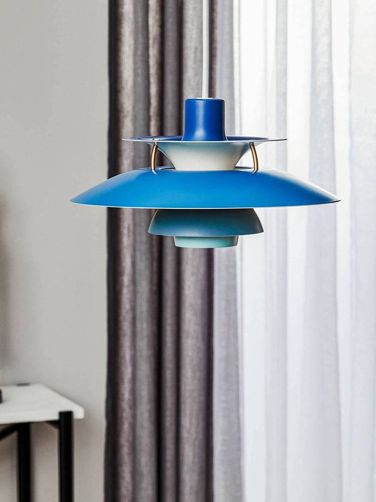 Colorful layered disc pendant light 7006 room scene 4