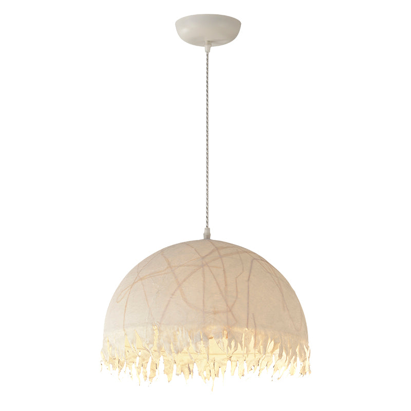 Modern Mulberry Silk Fringe Dome Pendant Light - 16 05-white-background-silk-fringe-pendant