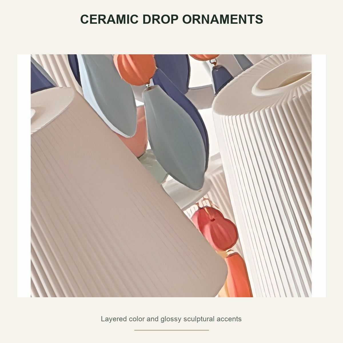 Pastel Ceramic Triple-Tier Grand Chandelier - product detail 3 of 3