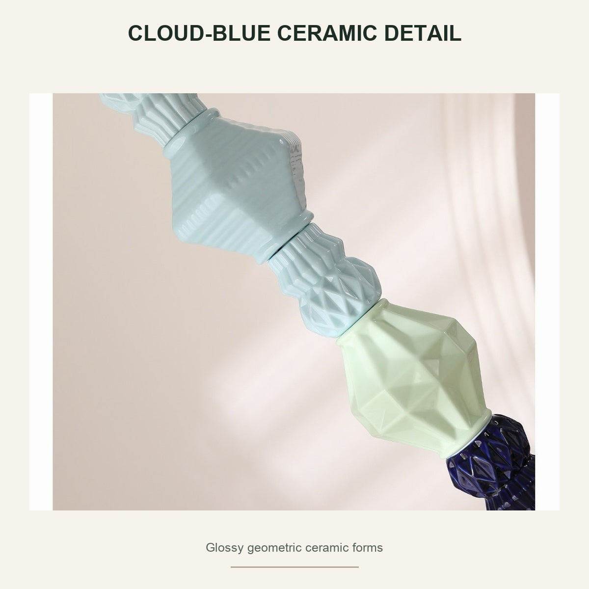 Cloud-Glaze Blue Ceramic Mini Pendant - product detail 3 of 3