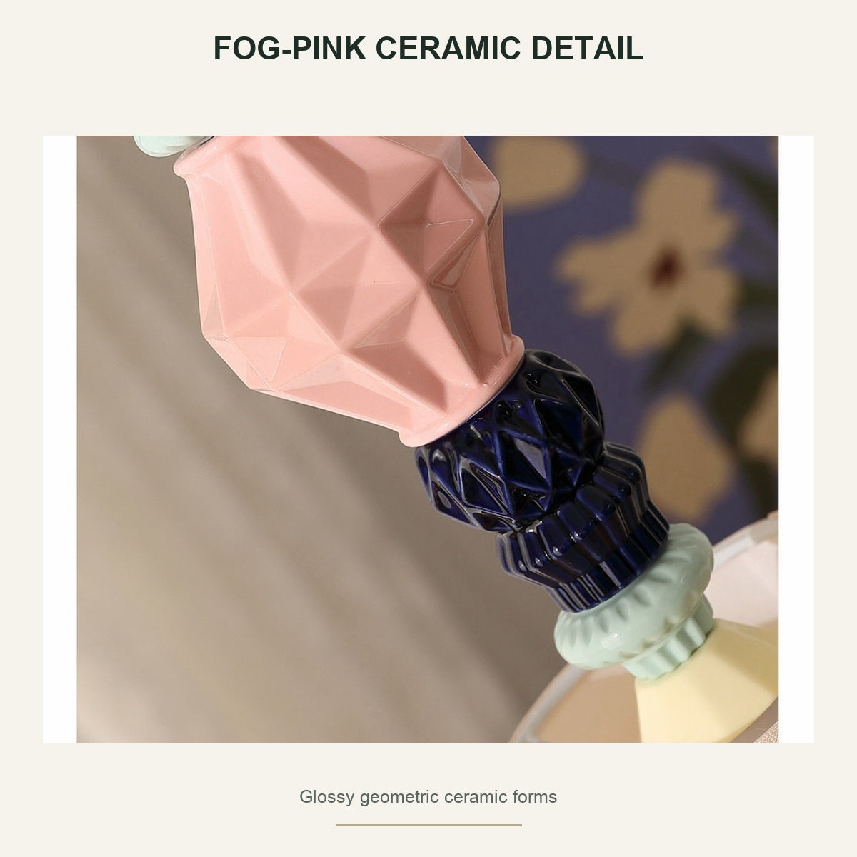 Fog-Glaze Pink Ceramic Mini Pendant - product detail 3 of 3