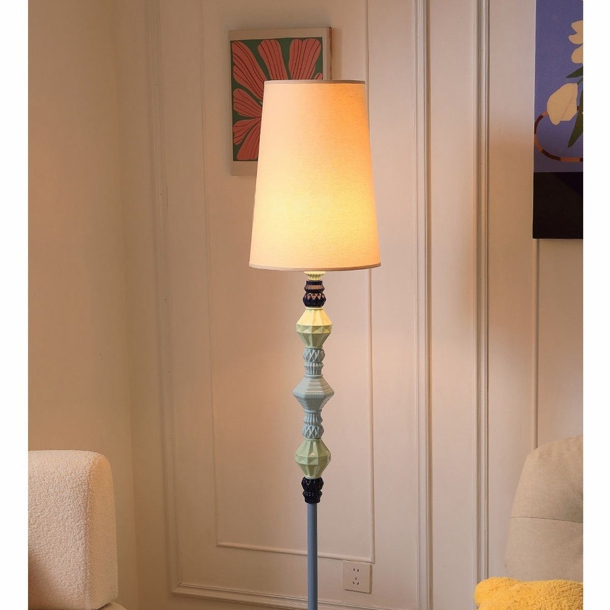 Colorful Ceramic Floor Lamp - real full product view 1 of 2