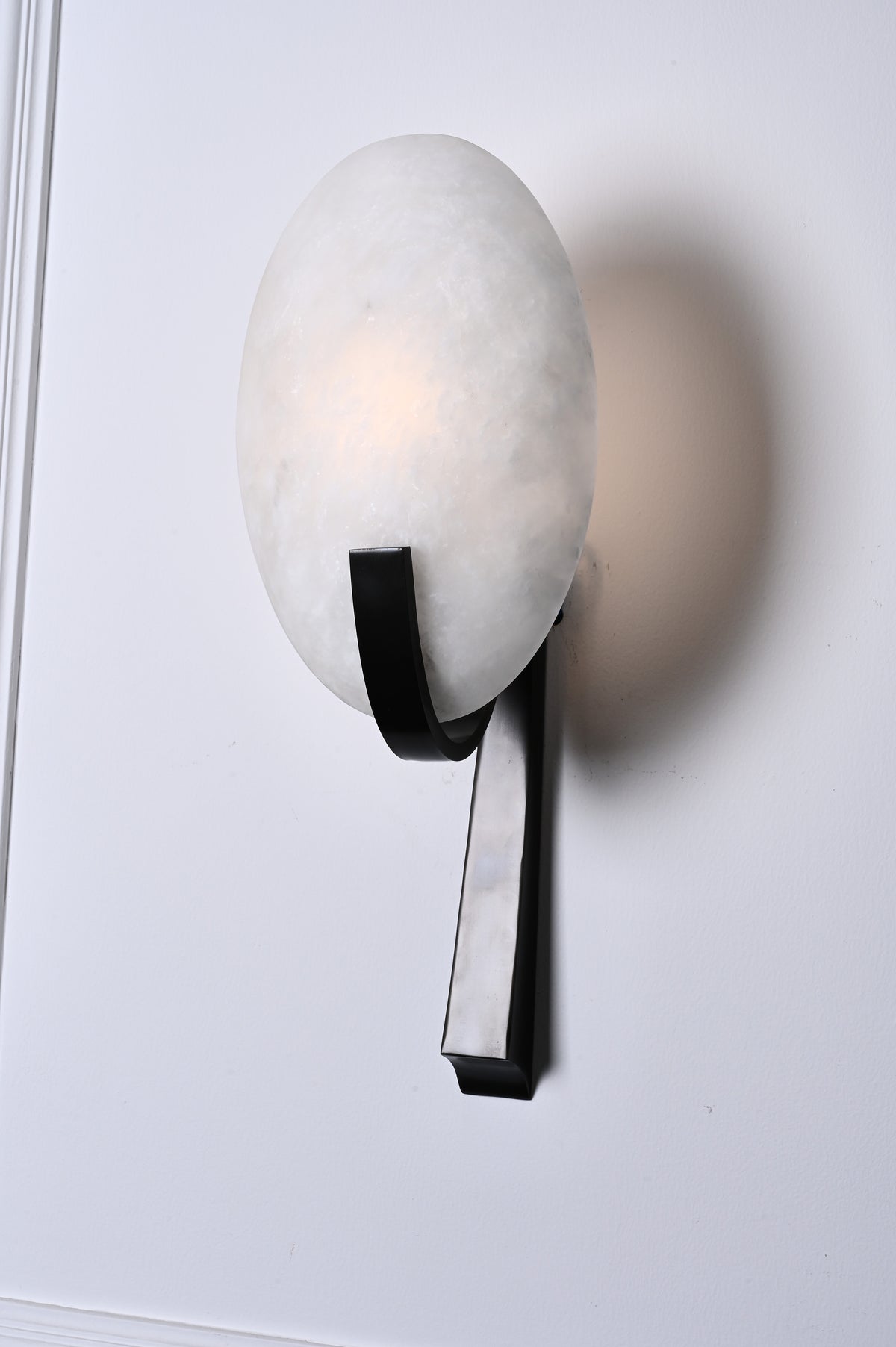 Modern Alabaster Oval Stem Wall Sconce - 06 06-DSC_6860