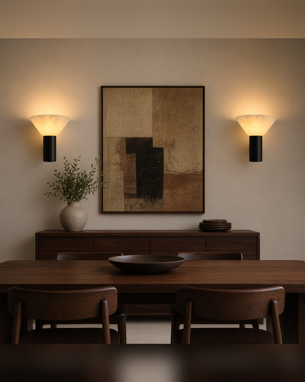 Modern Snowflake Alabaster Cup Wall Sconce - product image 06