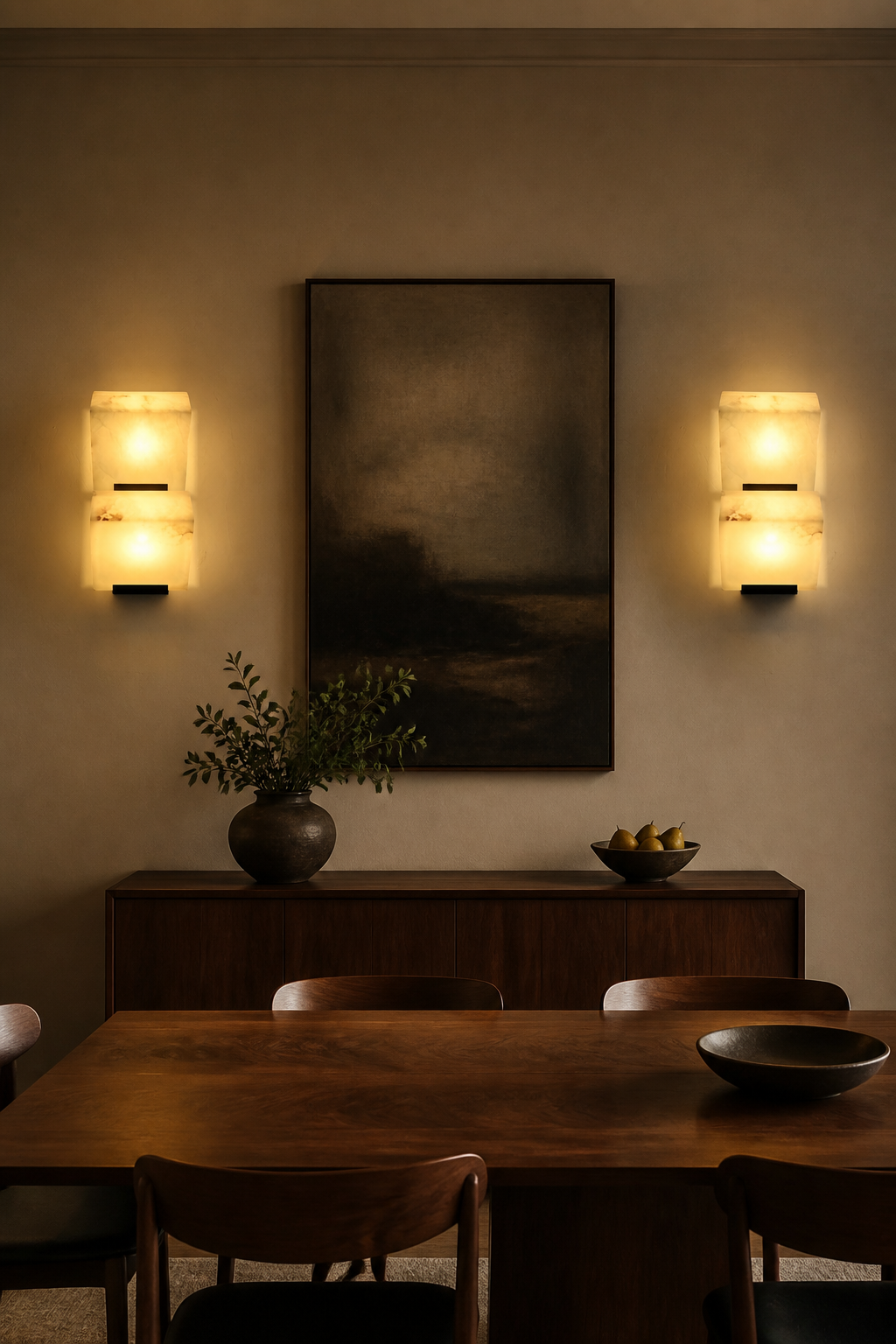 Modern Alabaster Geometric Wall Sconce - product image 02