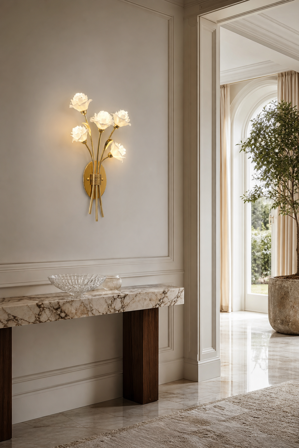 Sylverelle wall sconce – foyer wall daylight