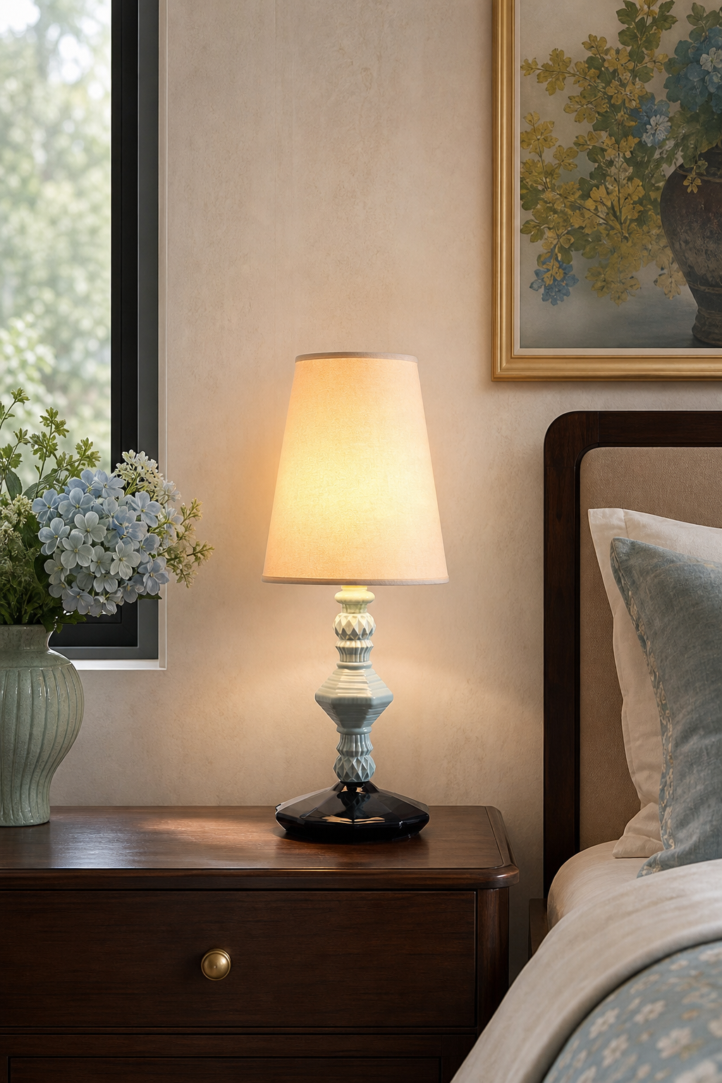 Colorful Ceramic Table Lamp hotel nightstand