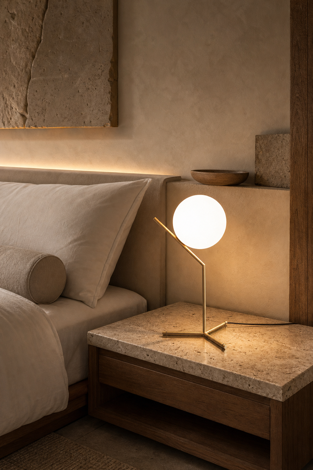 Modern C-Shaped Copper Globe Table Lamp - 06 06-hotel-room-nightstand-wide.png