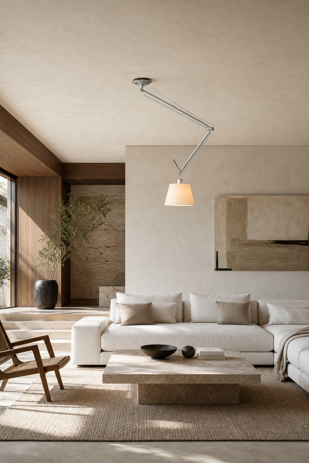 Bauhaus Adjustable Swing Arm Pendant Light living room wide