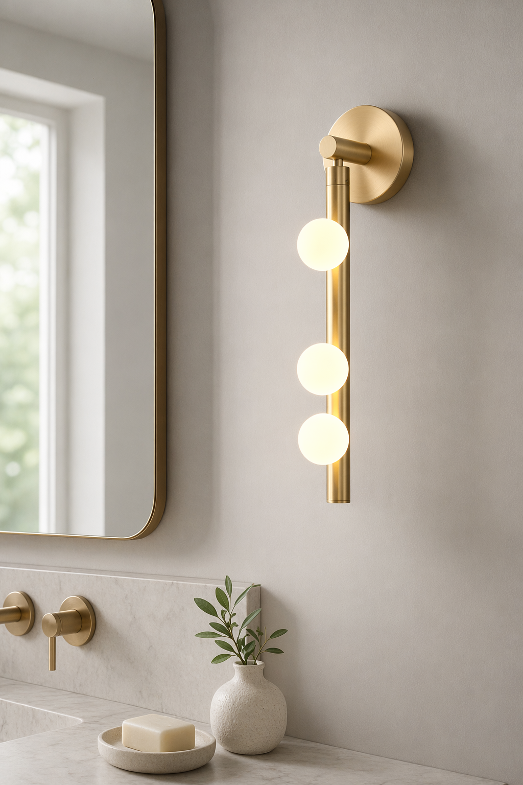 Modern Glass Globe Vertical Wall Sconce - generated main 06 06-mirror-vanity-wall