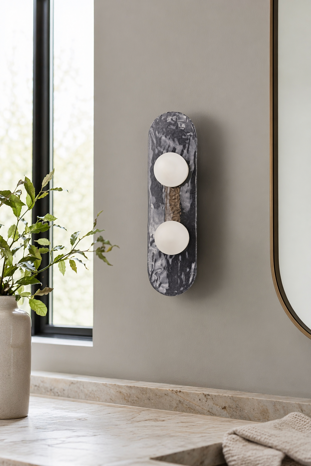 Modern Smoky Glass Linear Wall Sconce - generated main 06 06-mirror-vanity-wall