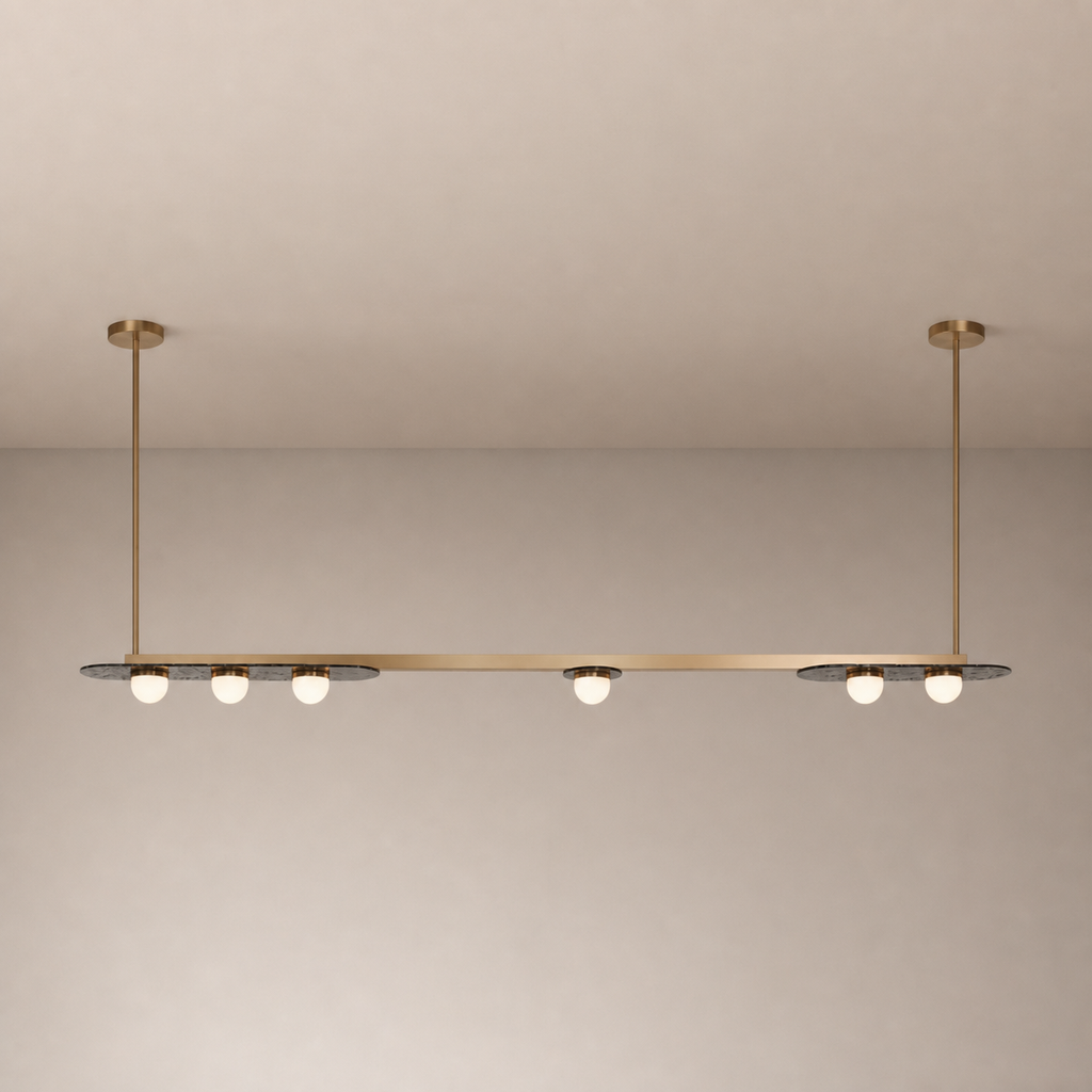 Modern Linear Glass Globe Chandelier - generated main 01 01-hero-product