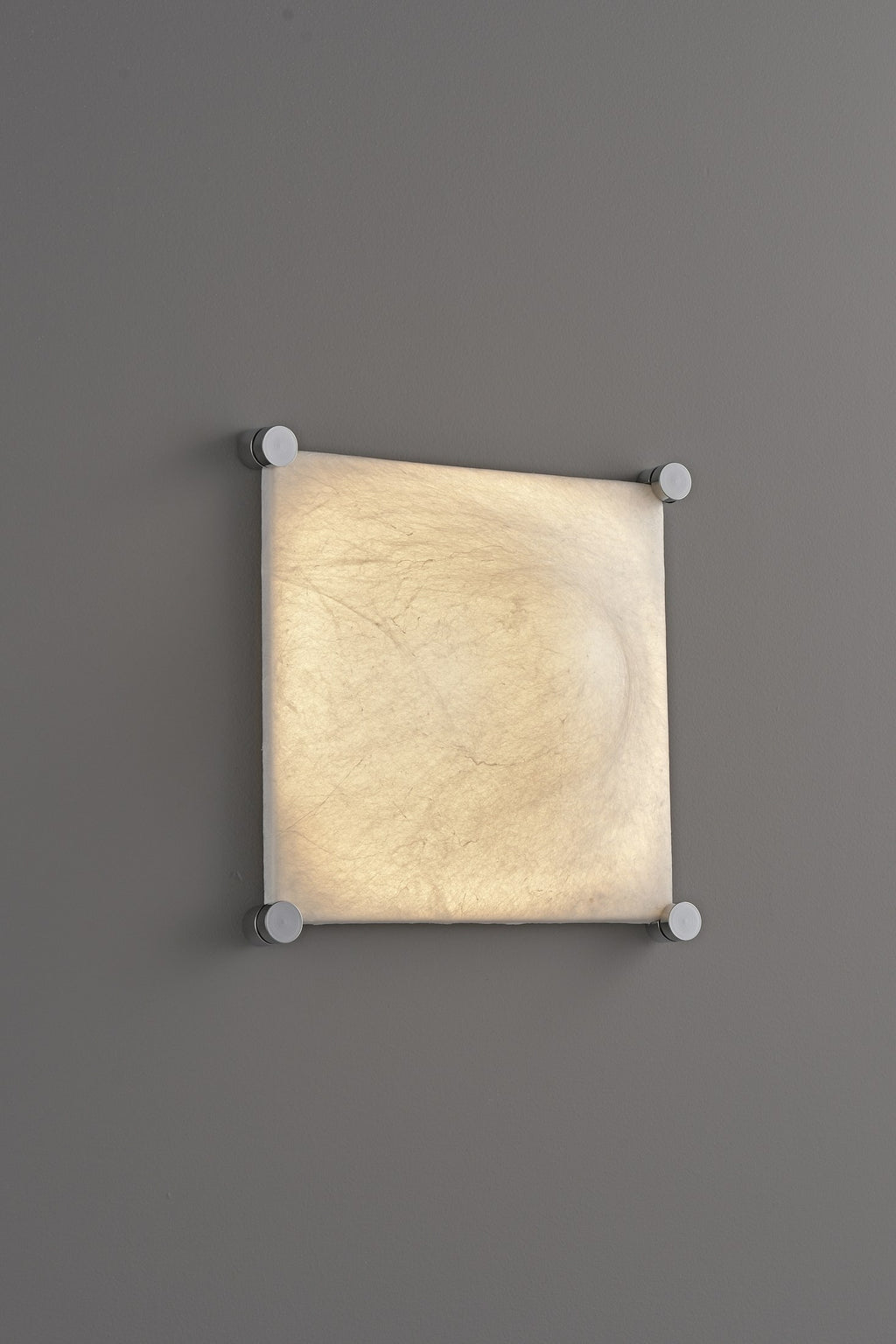 Modern Square Mulberry Silk Ceiling Light in Chrome - 06 06-product-lit-side