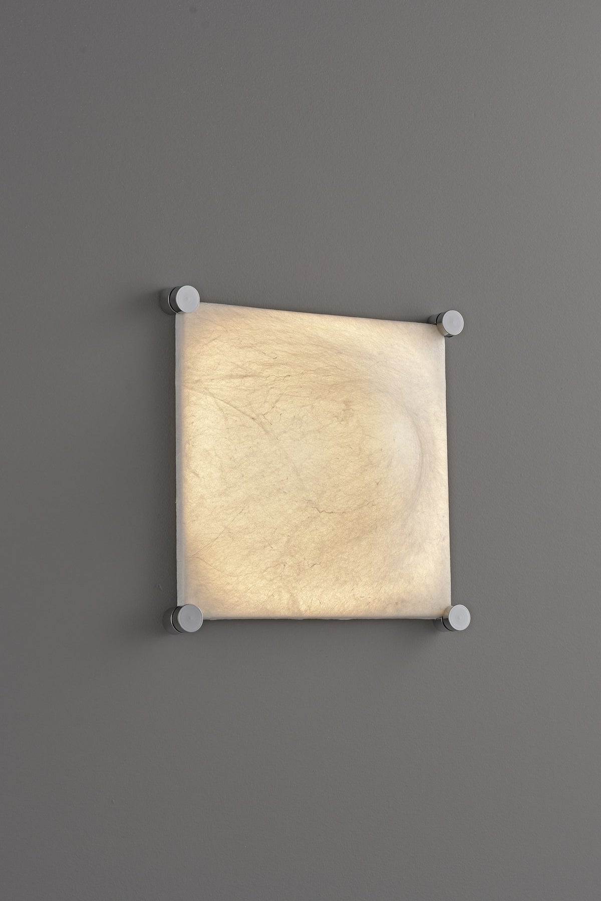 Modern Square Mulberry Silk Ceiling Light in Chrome - 06 06-product-lit-side