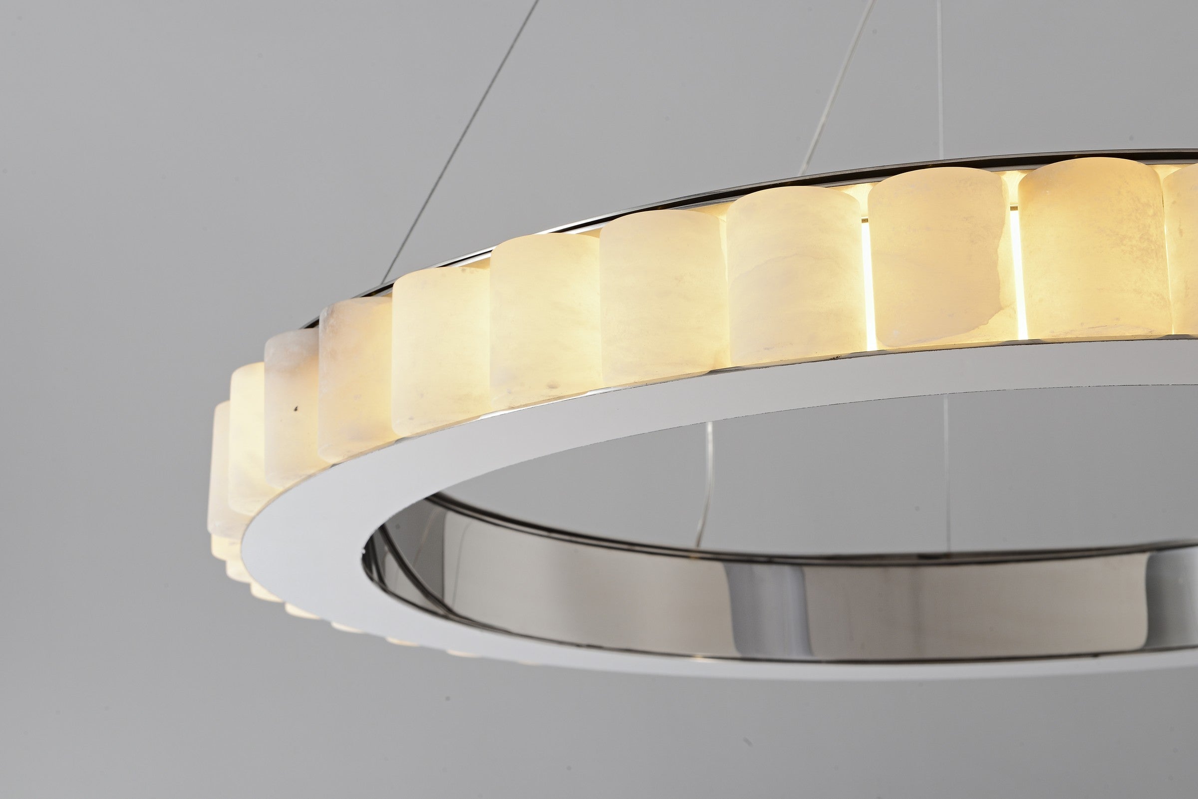 Modern Alabaster Ring LED Pendant Chandelier - 17 06-real-alabaster-ring-detail