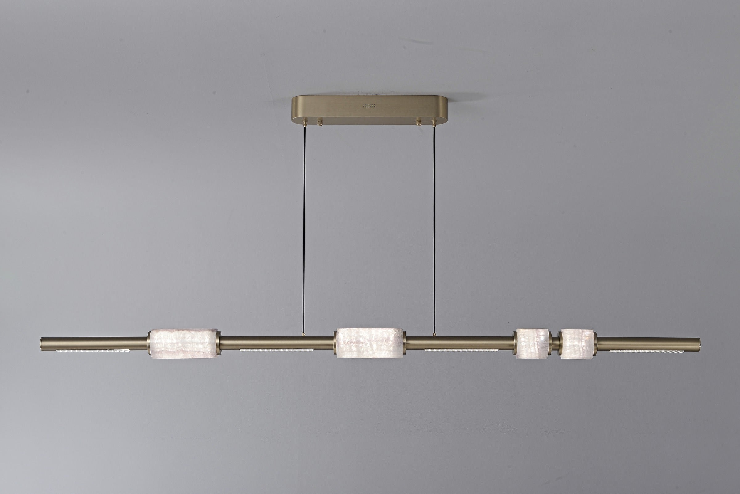 Modern Crystal Linear LED Island Chandelier - 17 06-real-detail-2