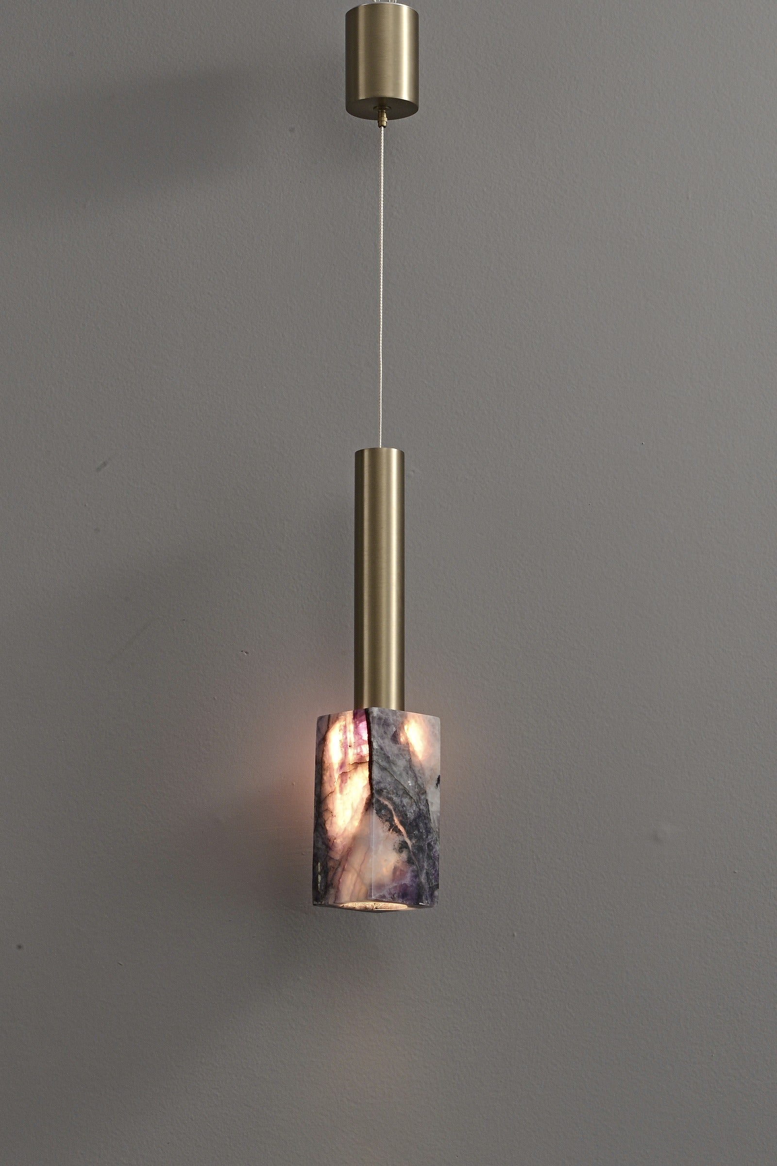 Modern Purple Crystal Cylinder Pendant Light - 17 06-real-detail-3