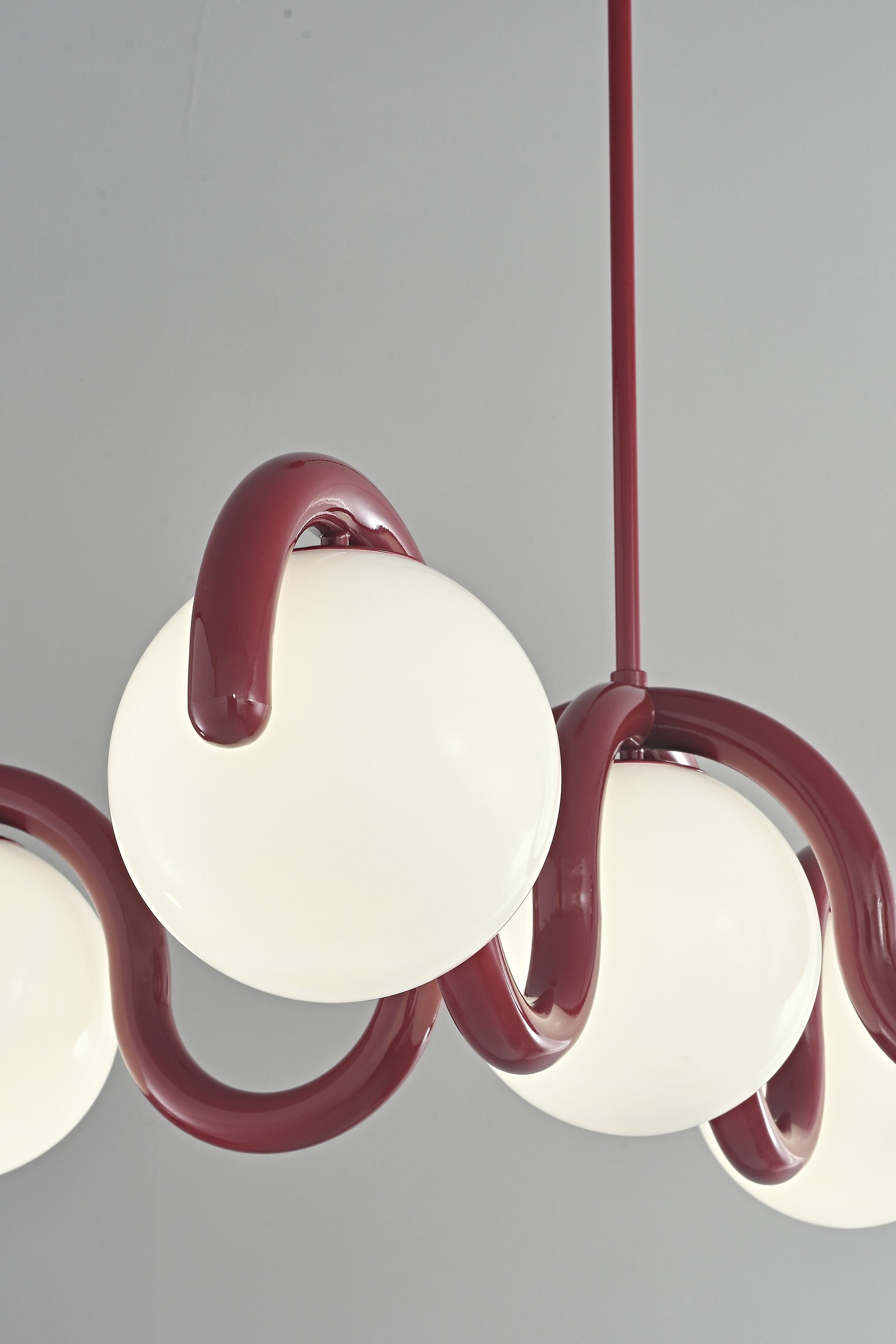 Modern Curved Globe Pendant Chandelier - 17 06-real-detail-3