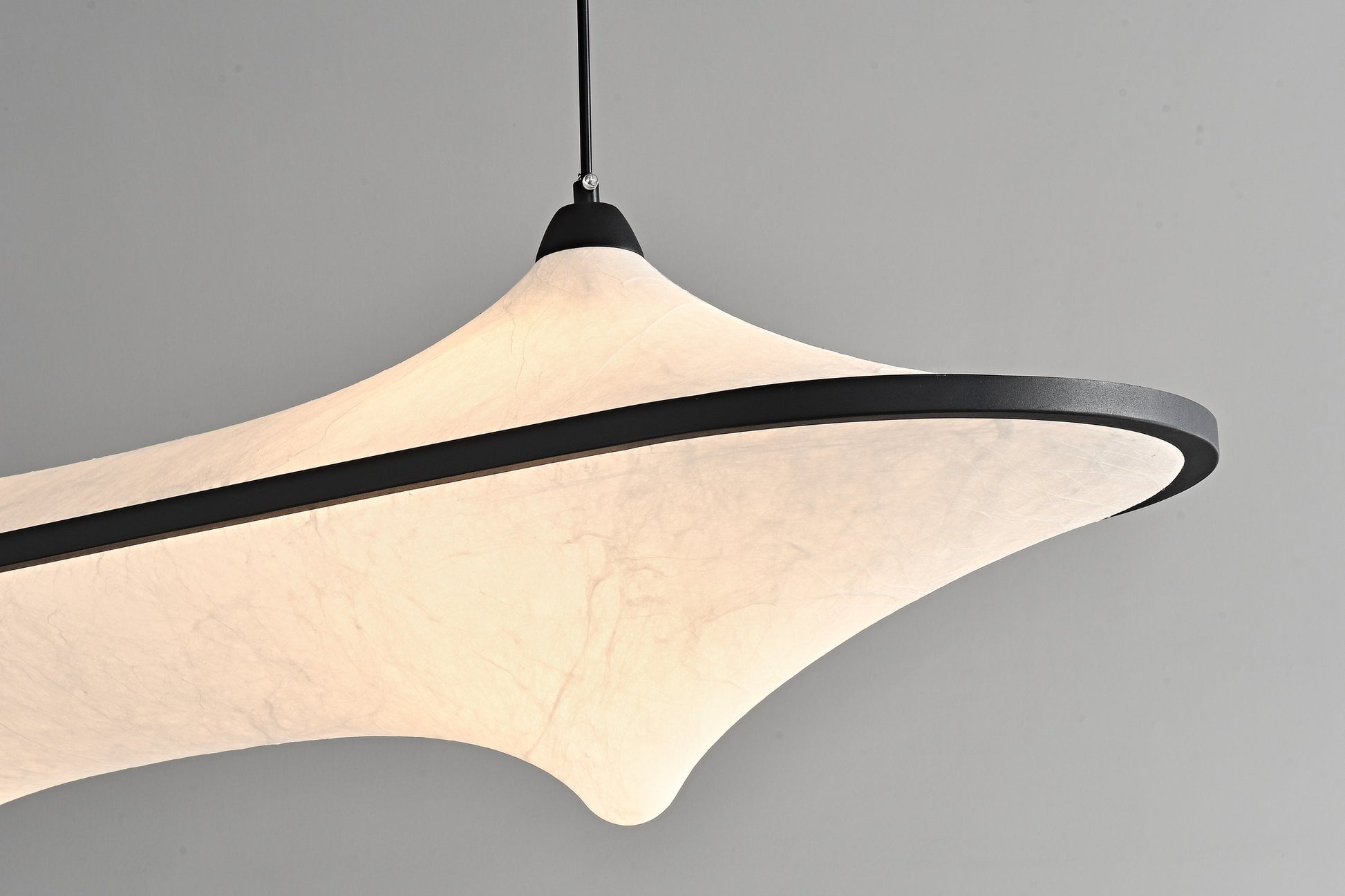 Sculptural Fabric Linear LED Pendant Light - 17 06-real-detail-3