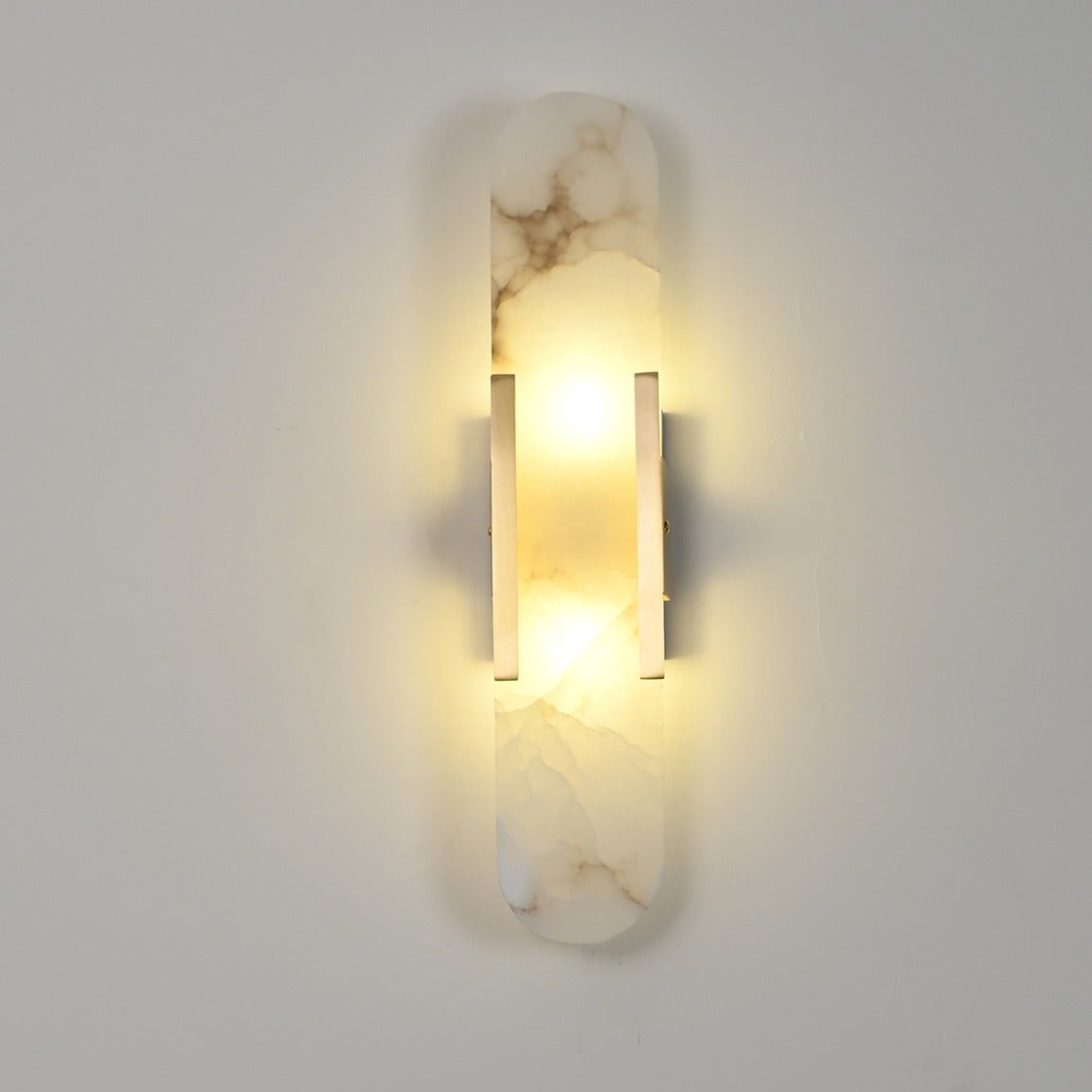 Modern Alabaster Capsule Wall Sconce - 06 real photo 1