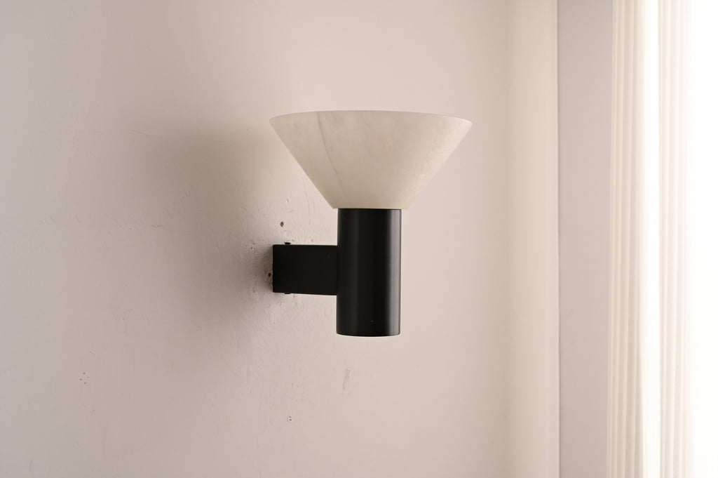 Modern Snowflake Alabaster Cup Wall Sconce - 06 real photo 1