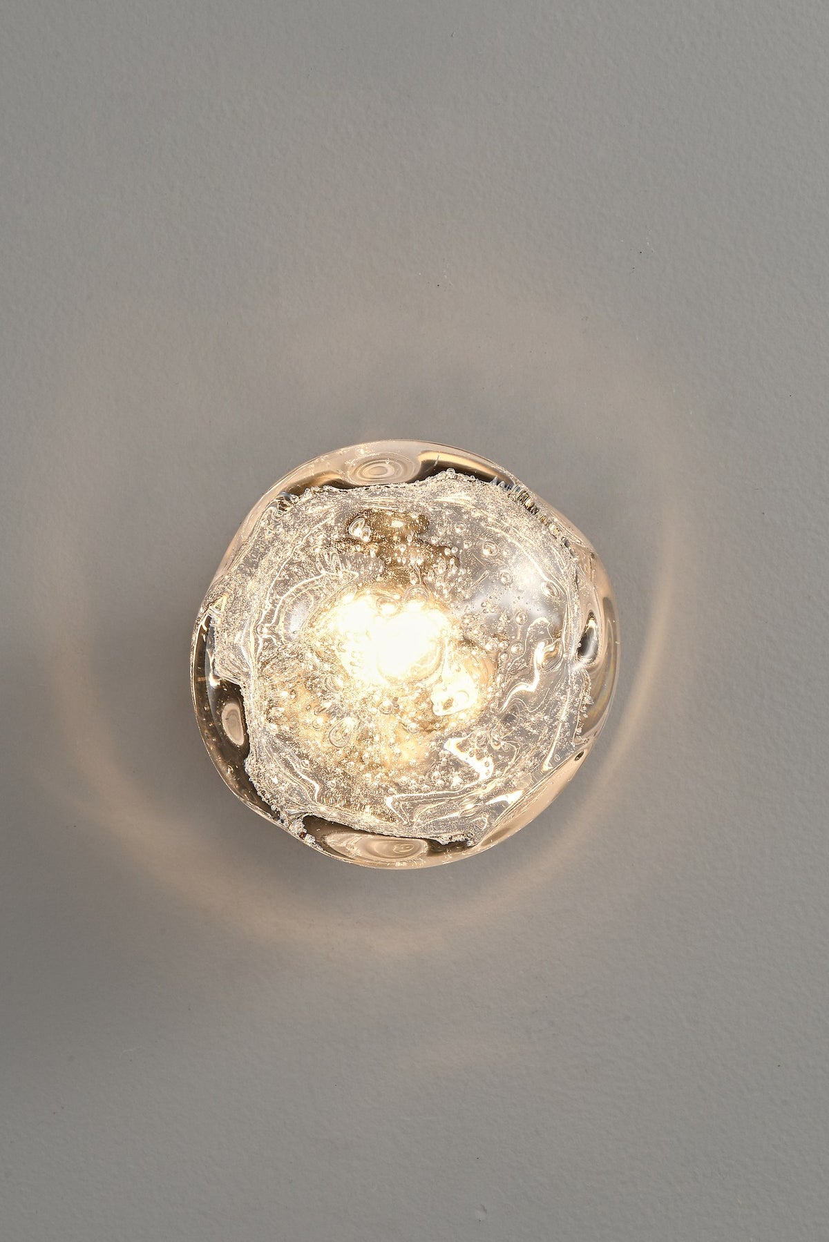 Modern Crystal Glass Globe Wall Sconce - 06 06-real-shot-crystal-glass-globe-wall-sconce-front