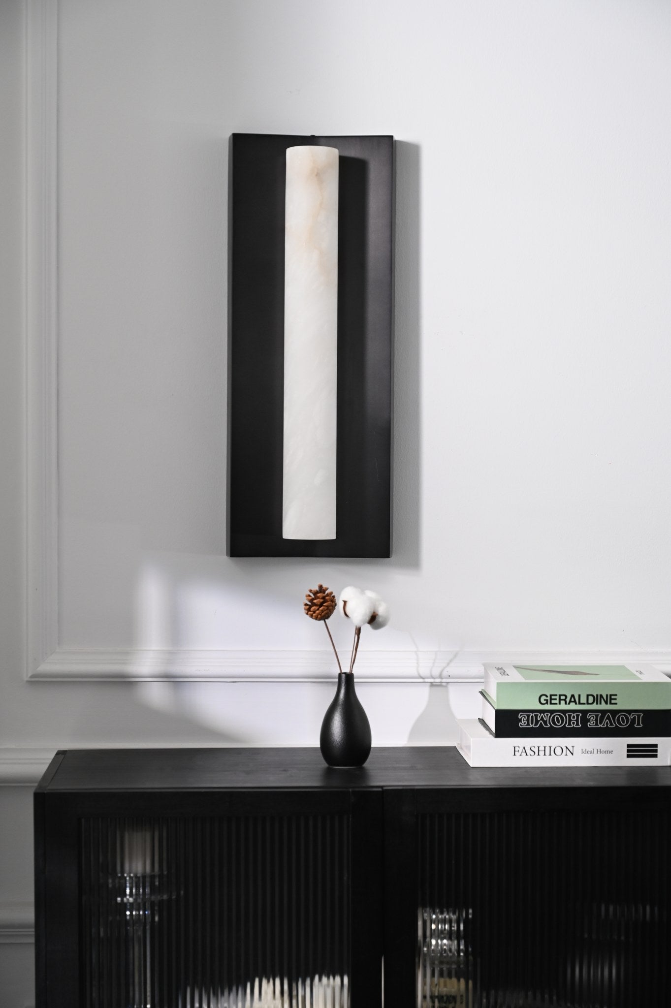 Modern Alabaster Wall Sconce - 06 06-real-shot--snowflake-alabaster-wall-sconce-front