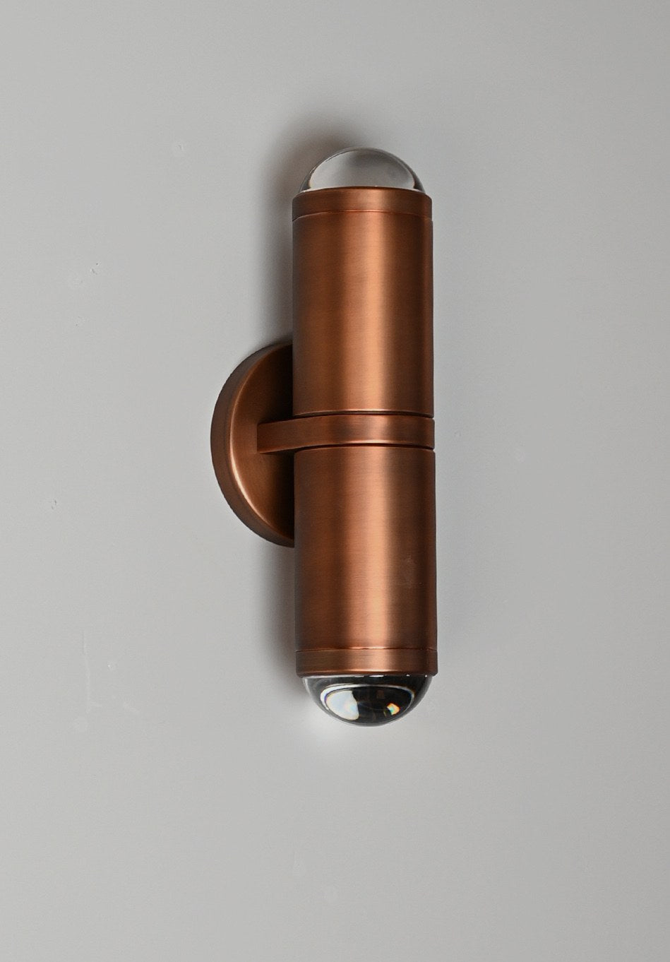 Modern Crystal Glass Cylinder Wall Sconce in Vintage Bronze - 06 06-real-shot-vintage-bronze-crystal-wall-sconce-lit