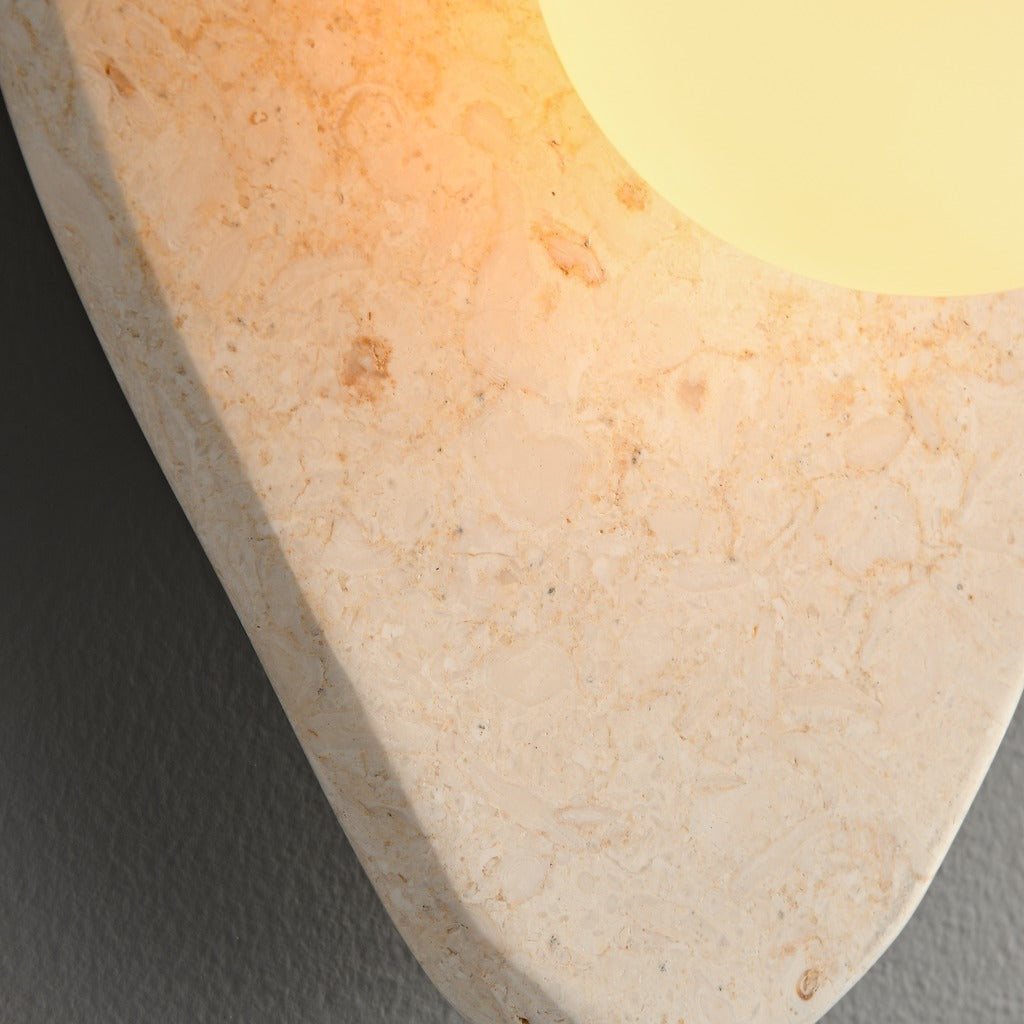 Modern Organic Stone Oval Wall Sconce - 10 06-real-square-3-5--183