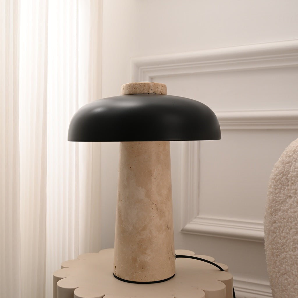 Modern Black Marble LED Table Lamp - 21 06-real-square-DSC-4052