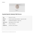 Modern A-Grade Spanish Alabaster Globe Wall Sconce in Natural Brass - 06 sku d100 a grade spanish alabaster
