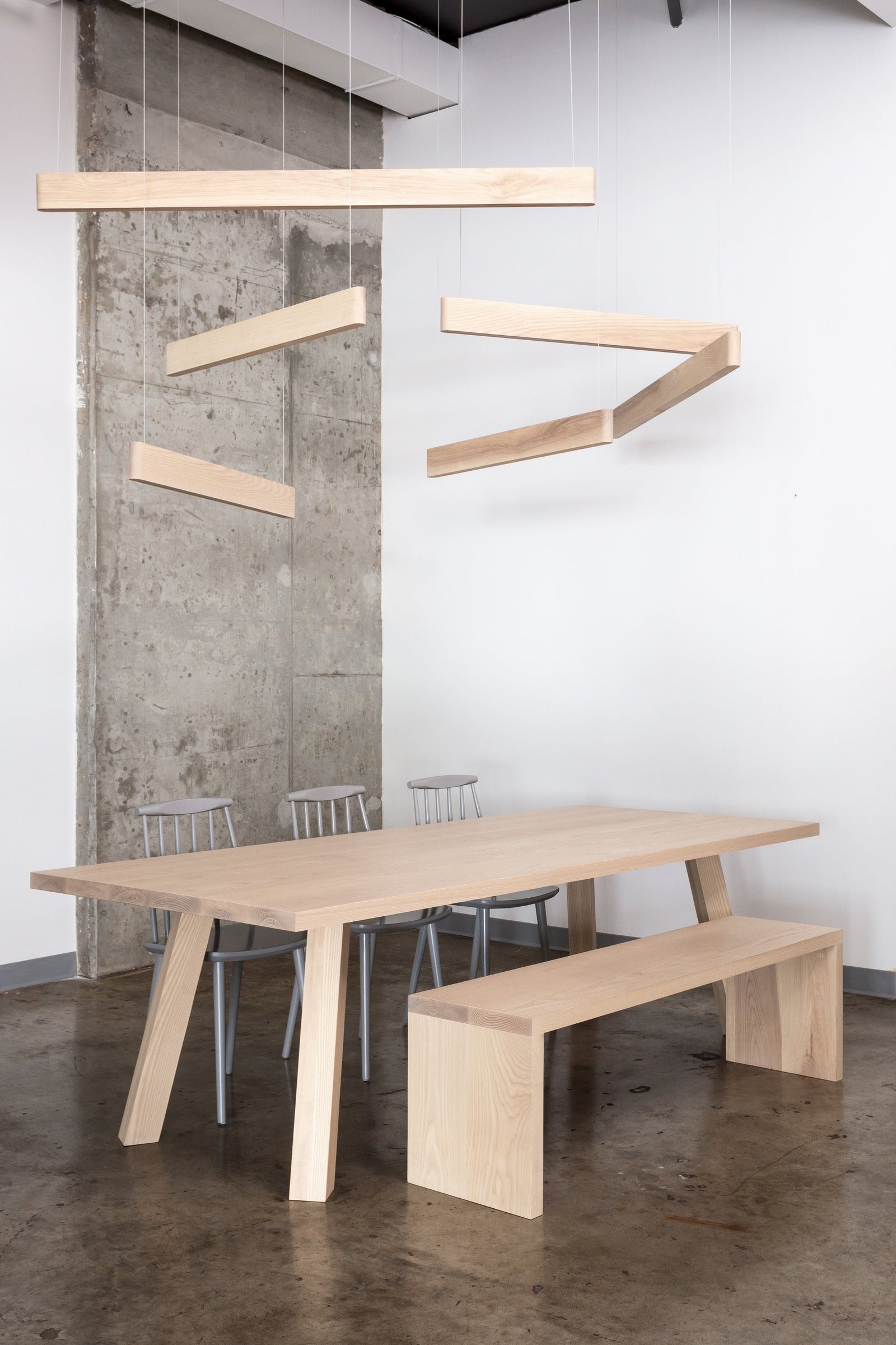 Modern Wood Linear LED Pendant Light - 17 06-source-dining-room-wide-scene