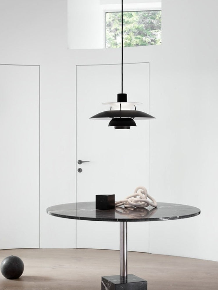 Colorful layered disc pendant light 7006 room scene 6