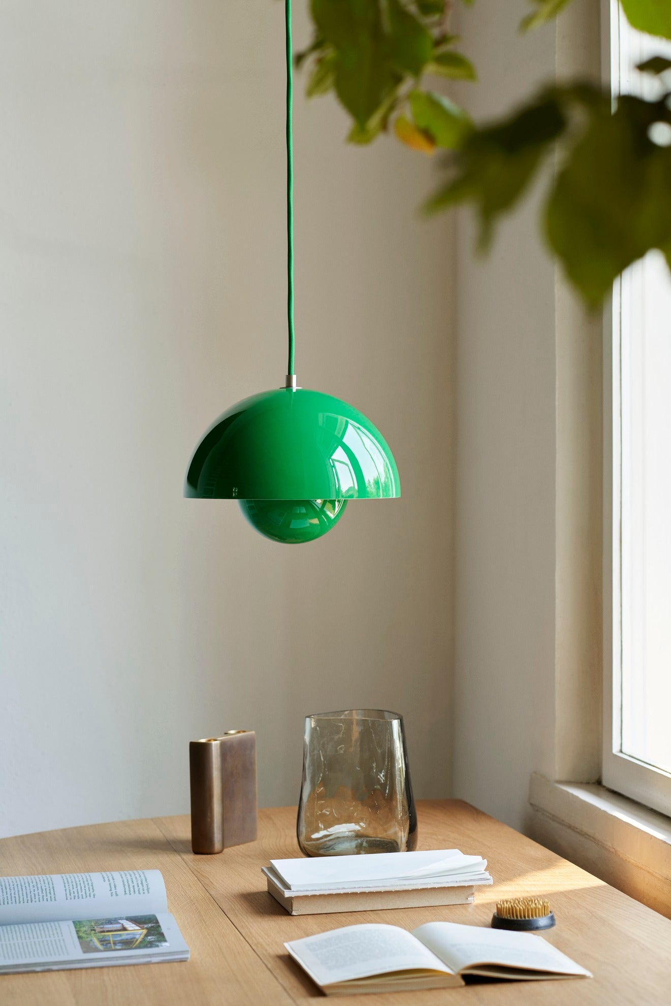 Modern Glossy Dome Pendant Light - 17 06-source-scene-6